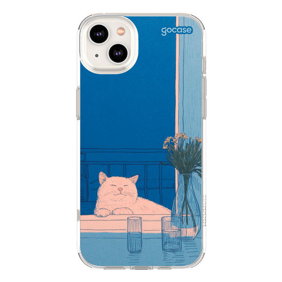 Capinha para celular  Blue Vibes Cat