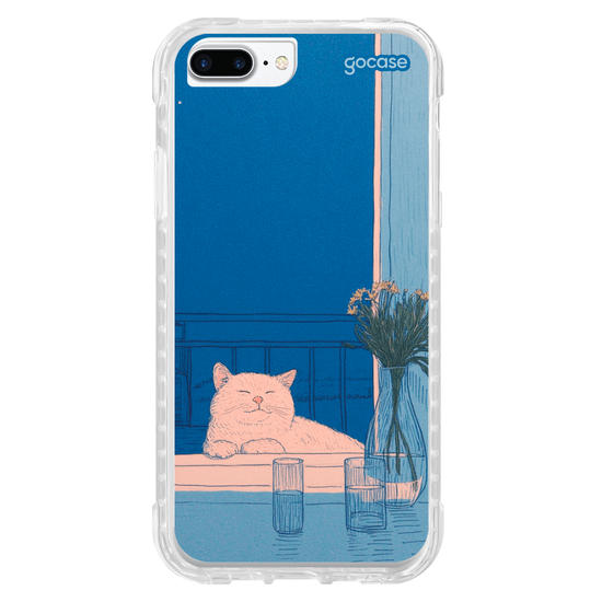 Capinha para celular  Blue Vibes Cat