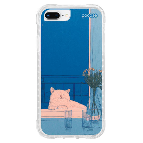 Capinha para celular  Blue Vibes Cat