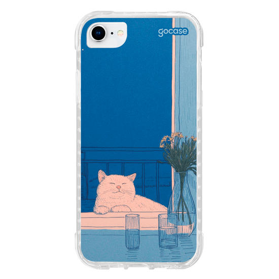 Capinha para celular  Blue Vibes Cat