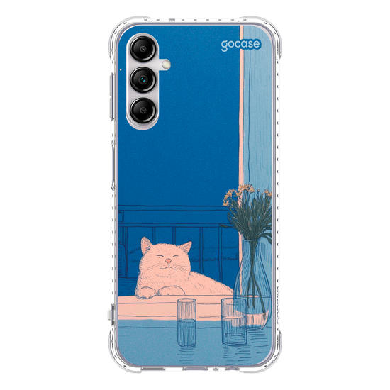 Capinha para celular  Blue Vibes Cat