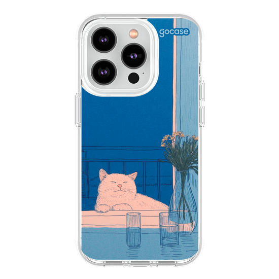Capinha para celular  Blue Vibes Cat