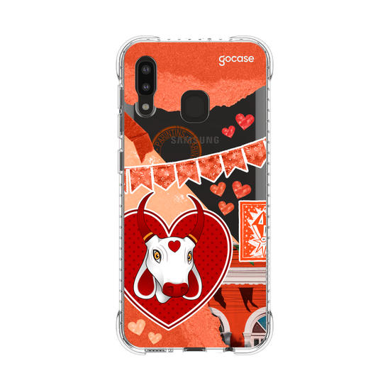 Capinha para celular Boi Vermelho Colagem