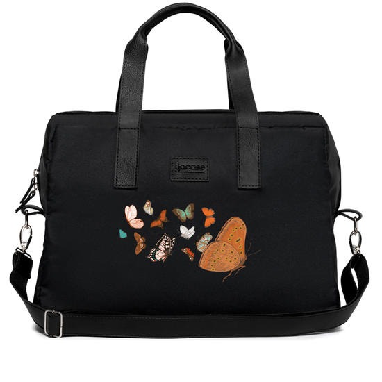 Bolsa Joy Preta - Tangle Butterflies - by Douglas Myth