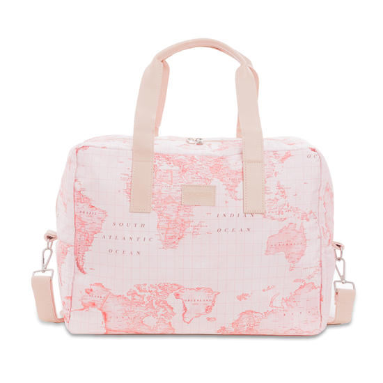  Bolsa Joy Pro - Mapa Mundi Rosa -  Wedding Name