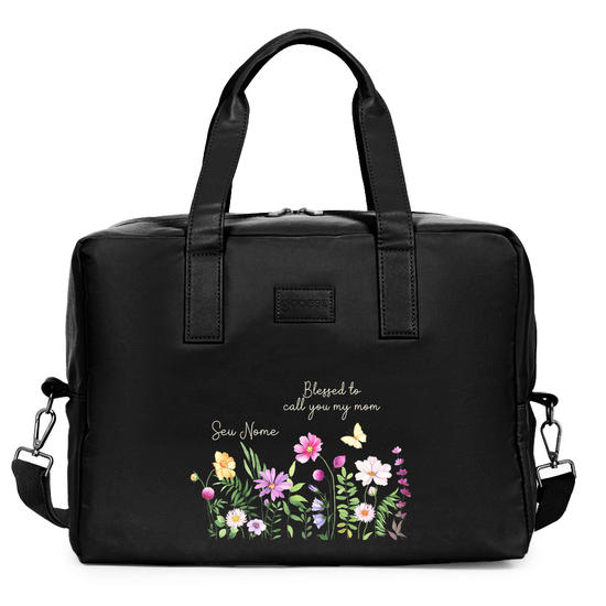 Bolsa Joy Pro -  Mãe - Frases Minimalistas e Flores