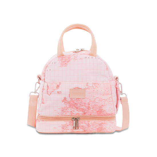Bolsa Térmica Mix Pro - Mapa Mundi Rosa - Groovy Name