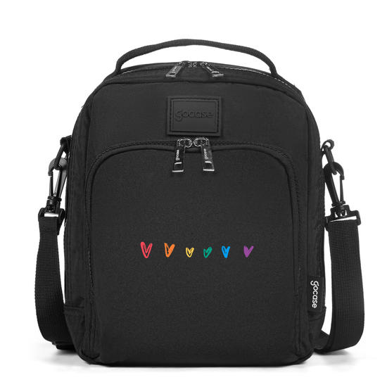 Bolsa Térmica Fun - Corações Arco-Íris com Nome