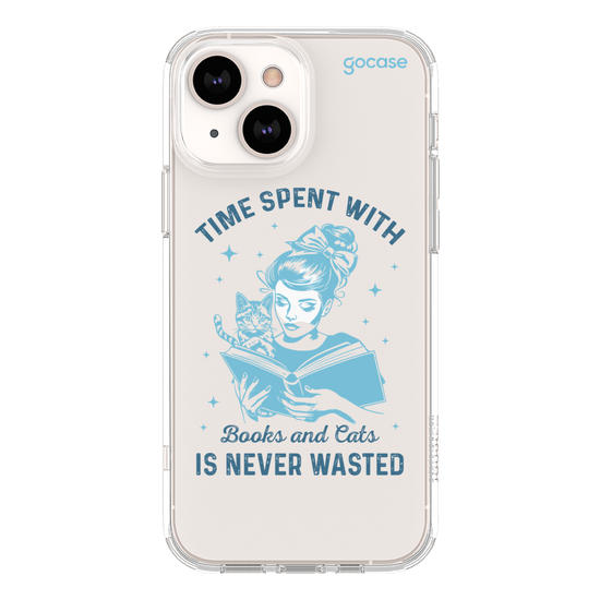 Capinha para celular  Book Lover - Time With Books and Cats