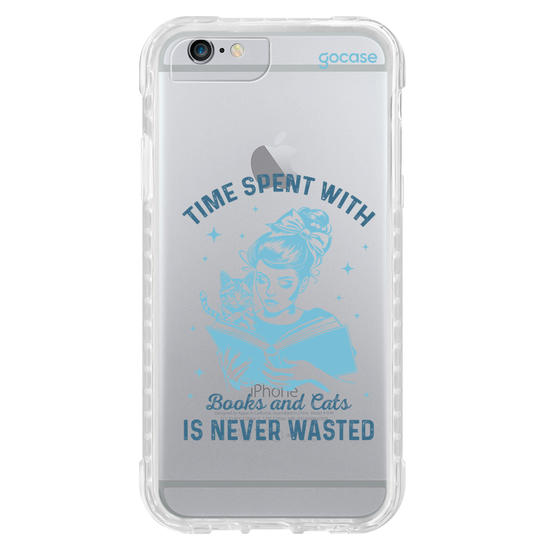 Capinha para celular  Book Lover - Time With Books and Cats