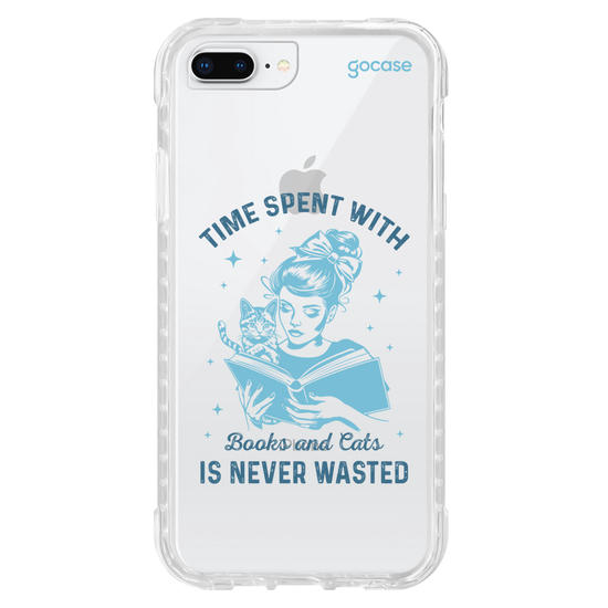 Capinha para celular  Book Lover - Time With Books and Cats