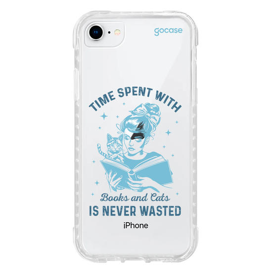 Capinha para celular  Book Lover - Time With Books and Cats