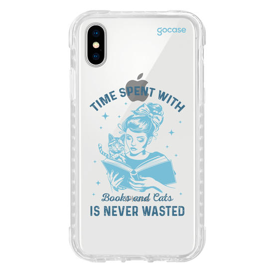 Capinha para celular  Book Lover - Time With Books and Cats
