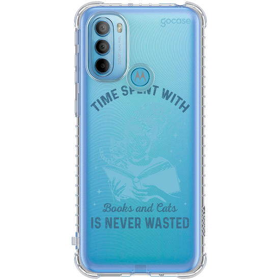 Capinha para celular  Book Lover - Time With Books and Cats