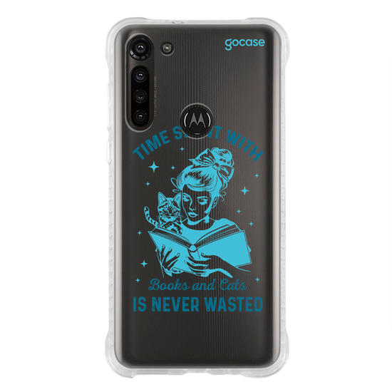 Capinha para celular  Book Lover - Time With Books and Cats