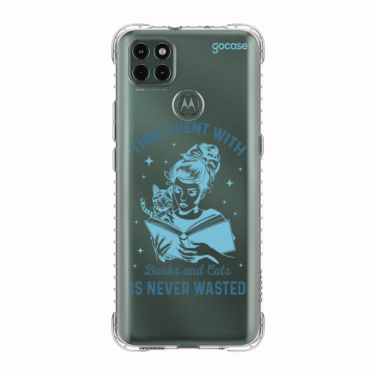 Capinha para celular  Book Lover - Time With Books and Cats