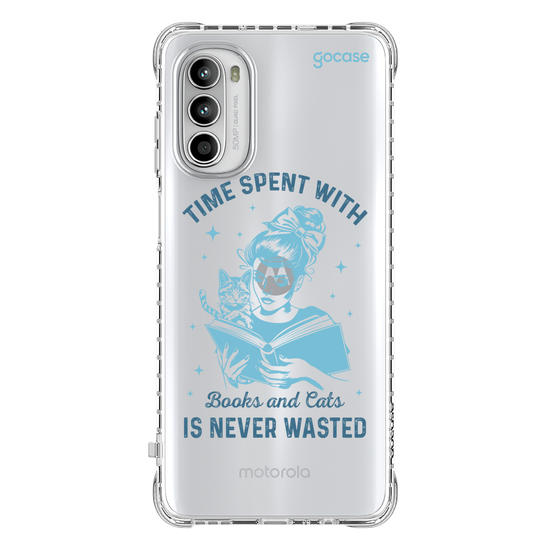 Capinha para celular  Book Lover - Time With Books and Cats