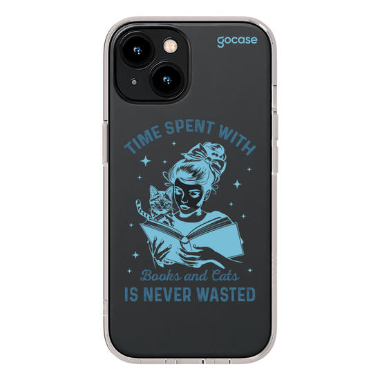 Capinha para celular  Book Lover - Time With Books and Cats