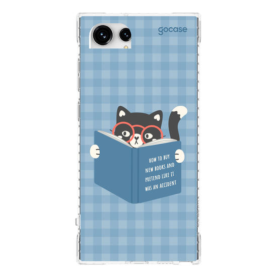 Capinha para celular  Book Lover - Gatinho Leitor