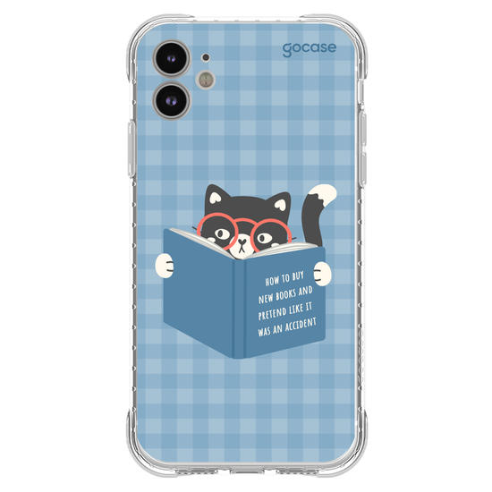 Capinha para celular  Book Lover - Gatinho Leitor