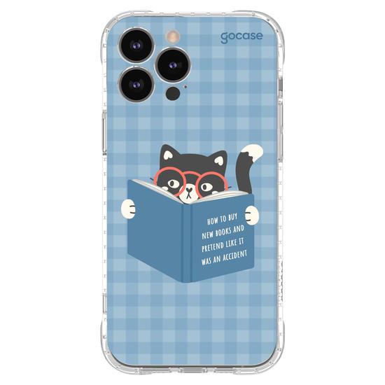 Capinha para celular  Book Lover - Gatinho Leitor