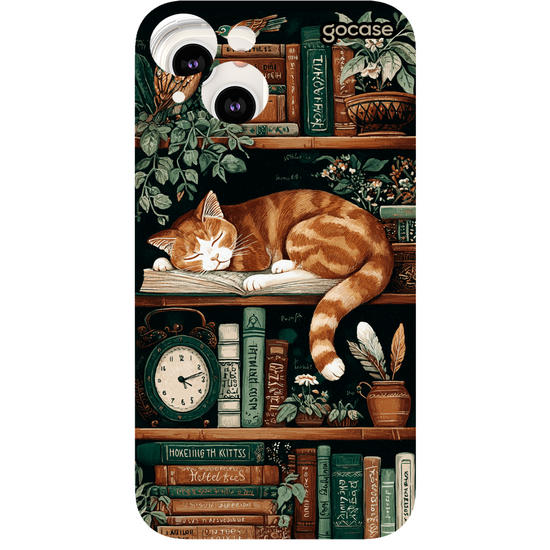 Capinha para celular  Bookish Cat