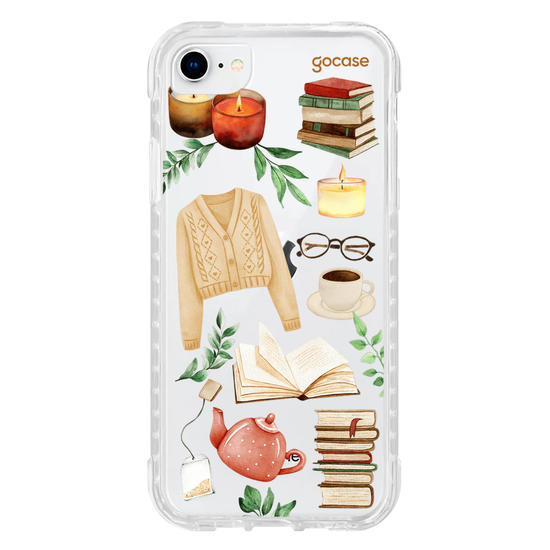 Capinha para celular  Booklover - Cozy Reader Elements
