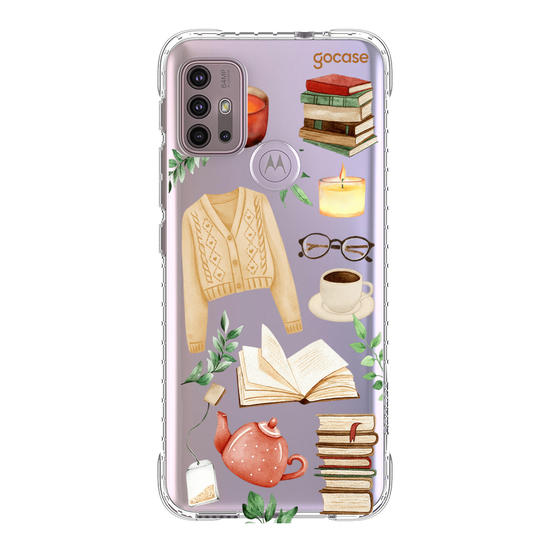 Capinha para celular  Booklover - Cozy Reader Elements
