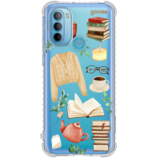 Capinha para celular  Booklover - Cozy Reader Elements