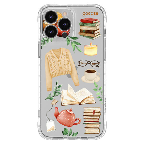 Capinha para celular  Booklover - Cozy Reader Elements