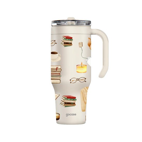 Copo Térmico Life - Booklover - Cozy Reader Elements