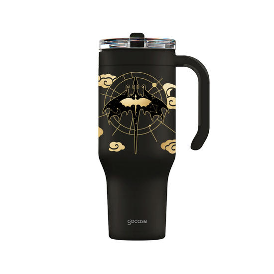 Copo Térmico Life - Booklover - Shadow & Gold