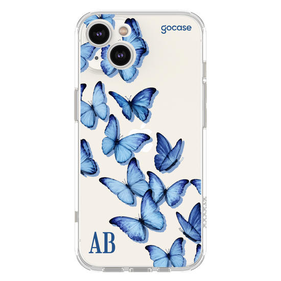 Capinha para celular  Borboletas Azuis