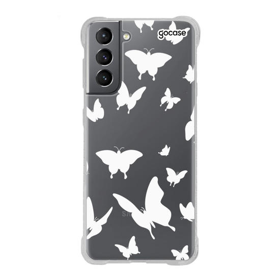 Capinha para celular Borboletas Brancas Manuscrita