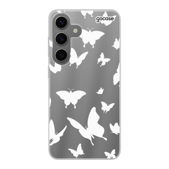White Butterflies Handwritten  Phone Case