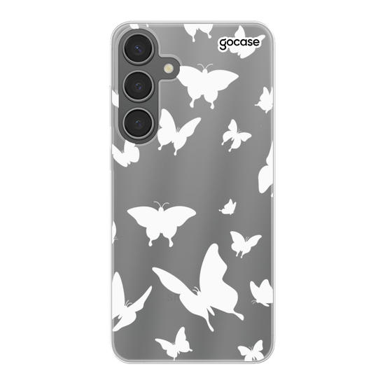White Butterflies Handwritten  Phone Case