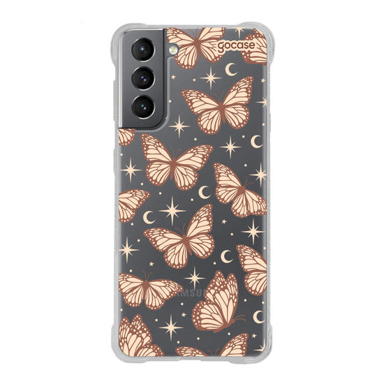 Capinha para celular  Borboletas Celestiais Marrom