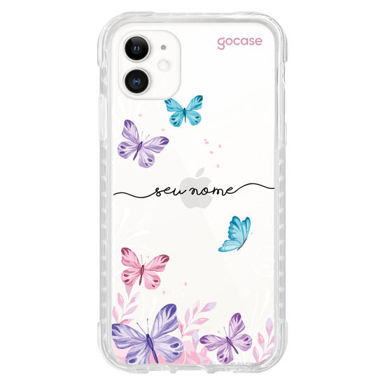 Capa Gocase Clear Glitter Rosa Para iPhone Xr - Loja online da UAITECH