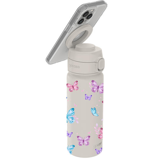 Garrafa Térmica Magsafe + Ebook -   Borboletas com Aquarela - Pattern