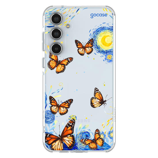 Capinha para celular  Van Gogh - Borboletas com Aquarela