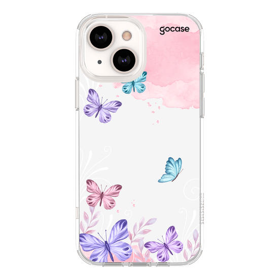 Capinha para celular Borboletas com Aquarela