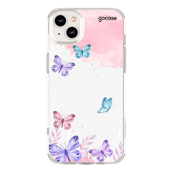 Capinha para celular Borboletas com Aquarela