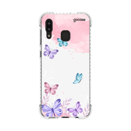 Capinha para celular Borboletas com Aquarela