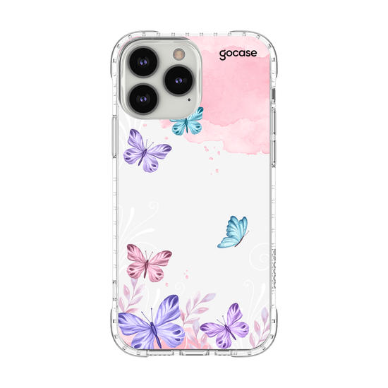 Capinha para celular Borboletas com Aquarela
