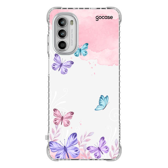 Capinha para celular Borboletas com Aquarela