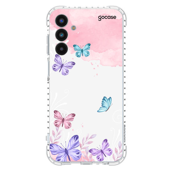 Capinha para celular Borboletas com Aquarela