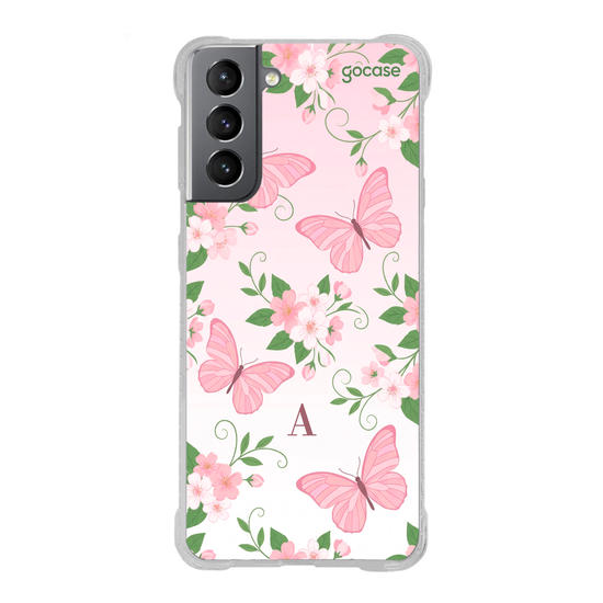 Capinha para celular  Borboletas cor de Rosa