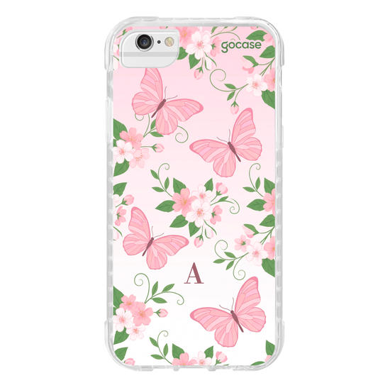 Capinha para celular  Borboletas cor de Rosa