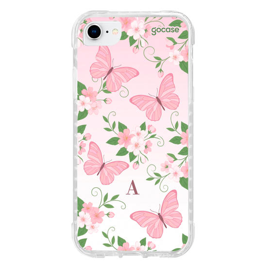 Capinha para celular  Borboletas cor de Rosa