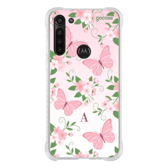 Capinha para celular  Borboletas cor de Rosa